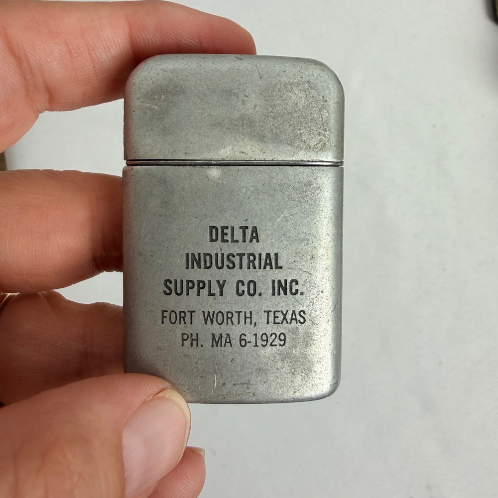 Vintage Ronson Typhoon Lighter Delta Industrial Supply Fort Worth TX Advertising